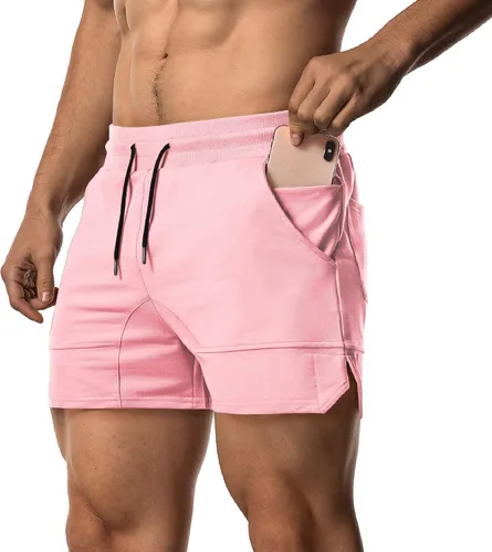 EVERWORTH - Shorts de entrenamiento para hombre, pantalones cortos de entrenamiento ajustados para correr, con bolsillo con cremallera, en 3 colores