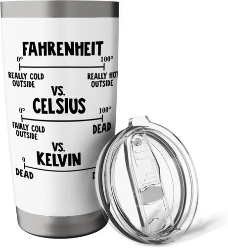 Miniatura 5 de Fahrenheit vs Celsius vs Kelvin Stainless Steel Insulated Tumbler