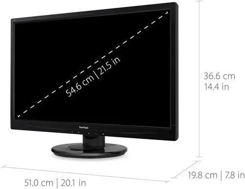 Miniatura 3 de ViewSonic - Televisor LED de 22 pulgadas, Full HD, 1080p, monitor LED con entradas HDMI y VGA para el hogar y la oficina