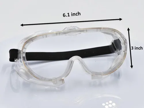 Miniatura 8 de Gafas protectoras de seguridad, lente transparente y antiniebla, correa ajustable para la cabeza, ligeras y duraderas, paquete de 6