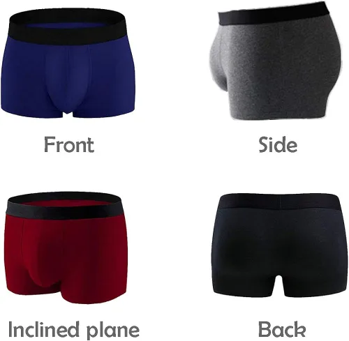 Miniatura 3 de Robesbon Calzoncillos tipo bóxer de algodón transpirable para hombre, paquete de ropa interior elástica suave