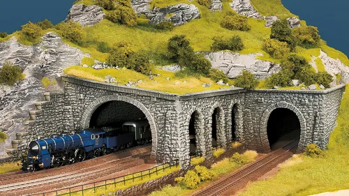 Miniatura 4 de Noch 34937 Portal Stone SNG TRK Kit de modelo de escala N gris