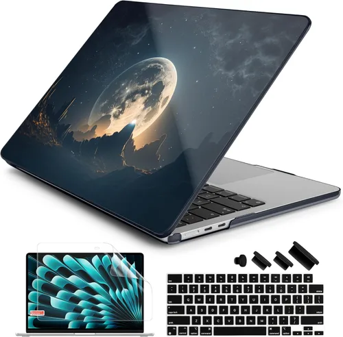 Miniatura 23 de Batianda Funda prémium para MacBook Air de 15 pulgadas M5 2026 M4 2025 M3 2024 M2 2022, ultra delgada de 0.047 in, carcasa rígida de plástico