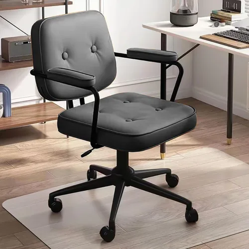 Miniatura 6 de Kuyal Tapete para silla para suelo de madera dura, 46 x 46 pulgadas, tapete rectangular para escritorio, tapete de protección duradero para sillas