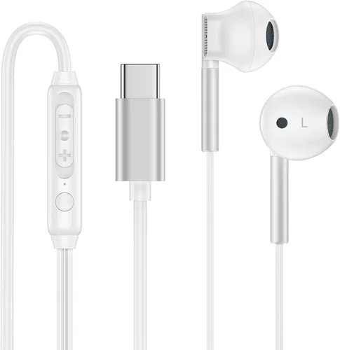 Miniatura 8 de Auriculares con cable USB C para Samsung Galaxy S26 Ultra/S25 FE/S24/S23/S22/S21/A17/A56/A36, auriculares con cable para iPhone 17/16/15 Pro/Pro