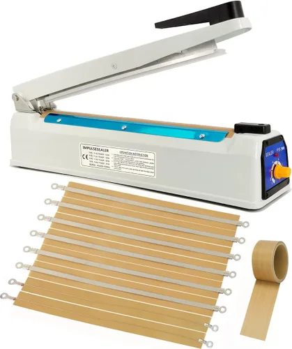 Miniatura 12 de Sellador térmico Impulse de 16 pulgadas para bolsas Mylar, máquina selladora de calor para bolsas de plástico/polietileno/galletas, sellador manual