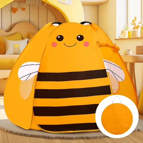 Tienda de campaña de juegos para niños, tienda de campaña desplegable con diseño de tortugas con configuración automática para niñas y niños, para