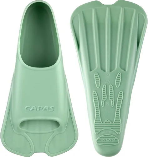 CAPAS Aletas de entrenamiento de natación, cómodas, de silicona, para natación, hoja corta, flotantes, con bolsa de malla, para hombres y mujeres,