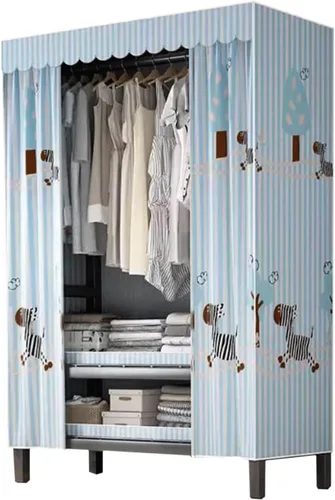 large closets Portable Wardrobe Closet with Thick Cloth Cover Clothes Closet for Bedroom Storage Closet Metal Frame Wardrobe Closet Space-saving