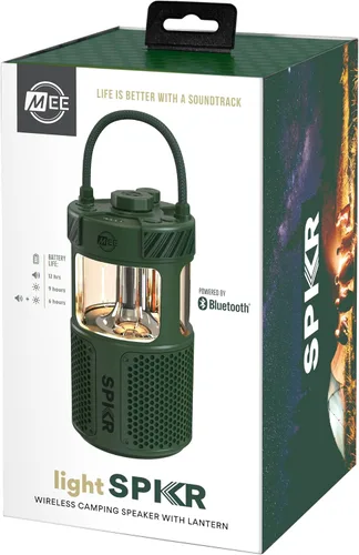 Miniatura 6 de MEE audio lightSPKR Paquete de 2 altavoces inalámbricos Bluetooth con linterna de campamento: audio de 360°, impermeable IPX6 y ajuste de brillo