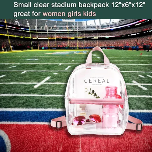 Miniatura 28 de Keepcross Mochila transparente de 12 x 6 x 12 pulgadas para eventos de estadio, bolsa transparente para estadios, eventos deportivos, festivales
