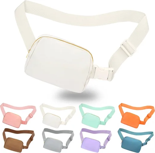 Miniatura 172 de Riñonera cruzada para mujeres y hombres, bolsa para cinturón para senderismo con correa ajustable, riñonera para correr, entrenamiento, deportes