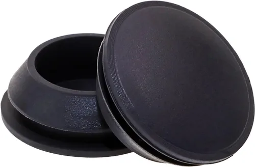 Miniatura 9 de ONLYKXY 5 piezas de silicona negra redonda tipo cierre a presión para muebles, tapones para orificios de muebles, tapa protectora (0.315 in)