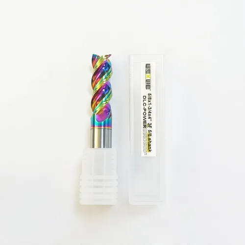 Miniatura 11 de Fresas WEXWE Tools Serie DLC de carburo con extremo cuadrado, revestimiento tipo diamante, fresa para aluminio, cobre, aleaciones de magnesio