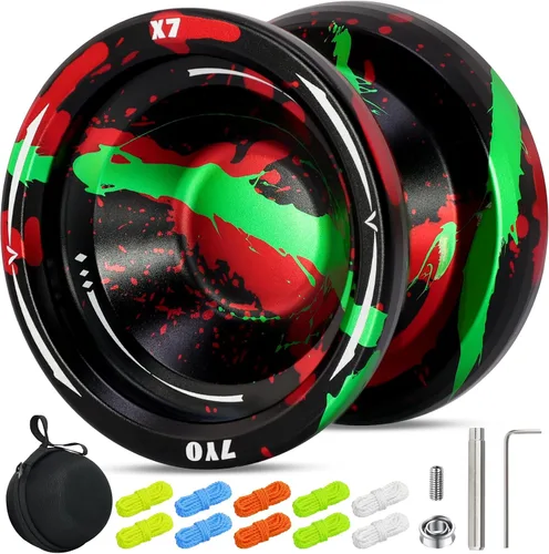 Miniatura 16 de X6 Yoyo profesional de trucos para niños y principiantes, Yoyo 6061 Responsive Yoyos de aleación de aluminio con rodamiento KK, eje, bolsa, 10