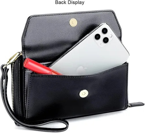 Miniatura 5 de nuoku Carteras para mujeres con ranuras para tarjetas de crédito con bloqueo RFID de gran capacidad