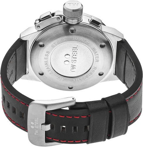 Miniatura 4 de TW Steel Classic Canteen Mens 45mm Quartz Watch with Chronograph Display and Leather Strap