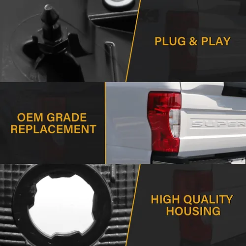 Miniatura 5 de LIDNADY Luz Trasera, Compatible con Ford Super Duty F250 F350 20-22 2020 2021 2022 [Sin LED][Sin Punto Ciego], Repuesto de Luz Trasera Estilo OE