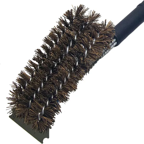 Miniatura 4 de Dyna Glo - Cepillo para parrilla (18.0 in) con cerdas Palmyra y raspador de acero inoxidable