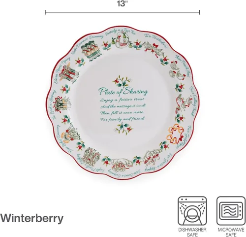 Miniatura 2 de Pfaltzgraff Winterberry - Plato para compartir de 12 días, 13 pulgadas