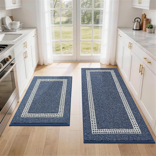 Miniatura 24 de COSY HOMEER Tapete de cocina antideslizantes, absorbentes para el piso, alfombra de cocina lavable, tapete de pie para fregadero, alfombra de Beige