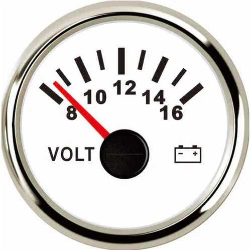 Miniatura 6 de Samdo - Voltímetros de 52 mm, medidores de voltaje, medidores de voltaje universales impermeables 8-16 V para barco, yate, auto, motor, hogar, camión