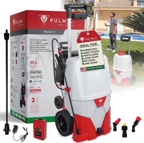 Miniatura 8 de PULMIC - Pulverizador eléctrico de mochila de 4 galones con batería para césped, jardín y granja, presión ajustable, bomba rociadora de alto