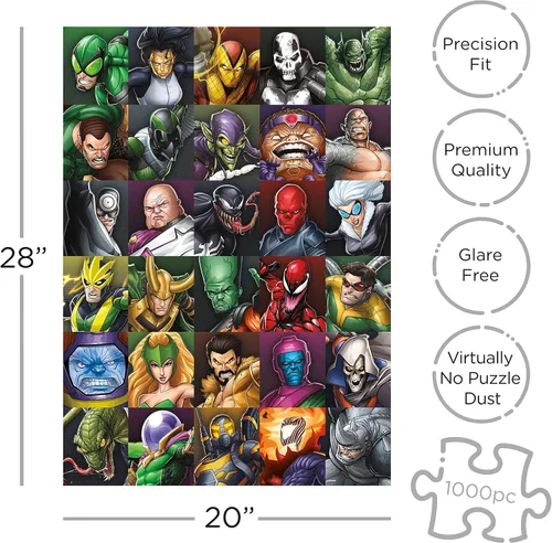 Miniatura 2 de AQUARIUS Marvel Puzzle Superheroes (rompecabezas de 1000 piezas) – Mercancía y coleccionables con licencia oficial de Marvel, sin deslumbramiento