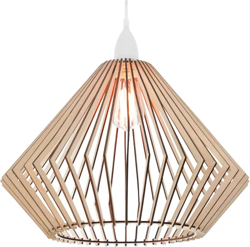 Lámpara colgante de madera – Lámpara de techo fácil de montar – Moderna lámpara colgante bohemia para comedor, cocina, dormitorio, sala de estar,