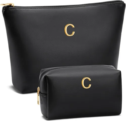 Miniatura 9 de Regalos para mujeres Juego de bolsa de maquillaje inicial para niñas, regalos personalizados para dama de honor, amiga, graduación, profesora
