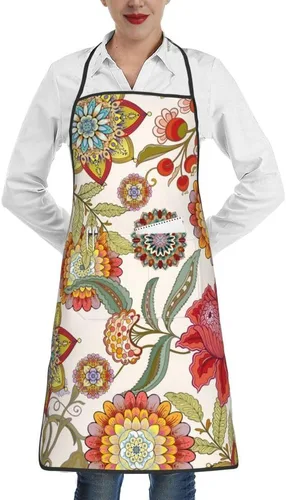 Miniatura 18 de Delantales con babero para mujeres y hombres, delantal de cocina con bolsillos para cocina, parrilla, barbacoa, pintura, jardinería