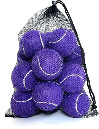 Miniatura 13 de Pelotas de tenis, paquete de 12 pelotas de tenis de práctica para principiantes, entrenamiento para jugar pelotas de tenis para perros, vienen