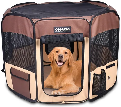 Miniatura 17 de JESPET - Parque de juegos para perros de 36 pulgadas, 45 pulgadas y 61 pulgadas portátil para perros con bolsa de transporte para cachorros, gatos
