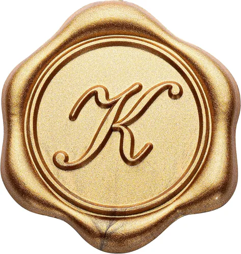 Miniatura 41 de Yoption - Pegatinas de sello de cera con letra inicial del alfabeto L, paquete de 100 unidades, autoadhesivas, estilo antiguo dorado, para sobres