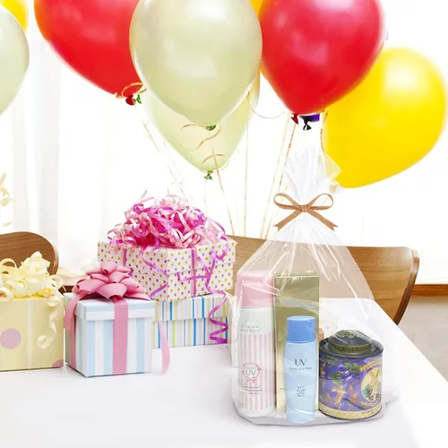 Miniatura 9 de Morepack Bolsas de celofán de fondo plano, 100 unidades, 10 x 4 x 14 pulgadas, bolsas de regalo de celofán de fondo plano transparente con lazos