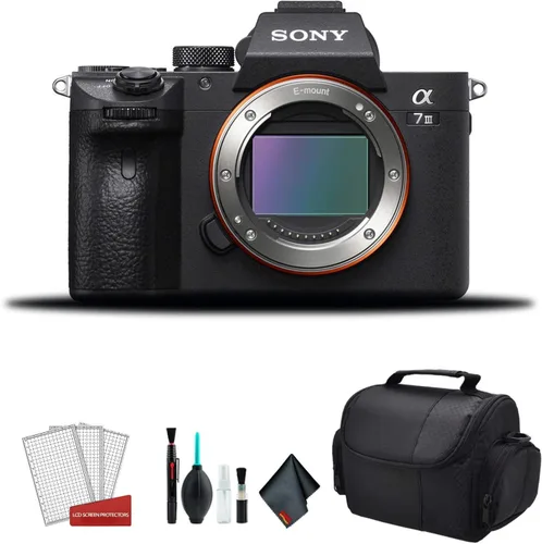 Sony Alpha a7 III - Cámara digital sin espejo de marco completo (solo cuerpo) ILCE7M3/B - Kit de paquete (renovado)
