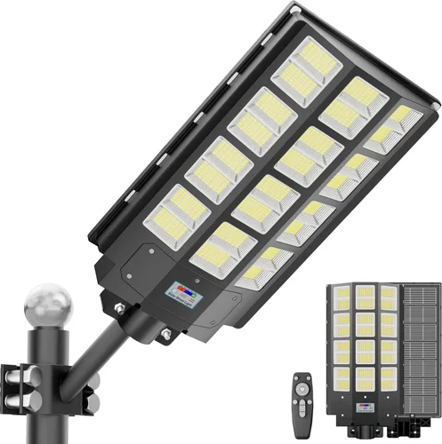 Miniatura 10 de Luz solar de calle de 8000 W, impermeable, 240000 lúmenes, funciona con energía solar, luces de estacionamiento grandes, luz de calle grande