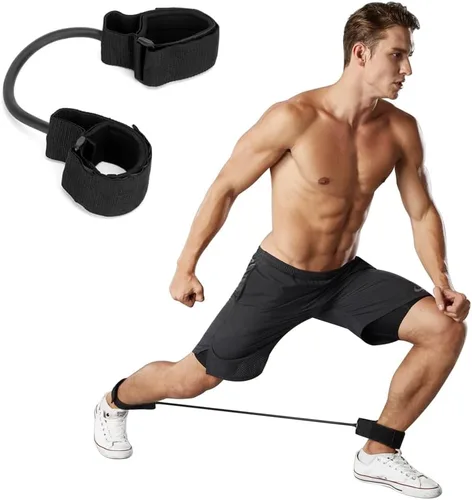 Banda de resistencia para piernas de entrenamiento, cuerda elástica para fortalecer los músculos de las piernas, aumentar la velocidad y la longitud