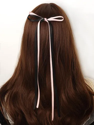 Miniatura 3 de LFOUVRE Pinza para el cabello, pinzas para el pelo para mujer, pinzas para el pelo con lazo de cinta, lazos para el pelo con borlas para mujeres