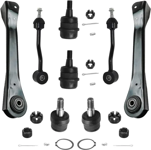 Miniatura 372 de Detroit Axle - Kit de brazos de control de extremo delantero de 8 piezas para Dodge Dakota 00-04, Durango 00-03, 4 brazos de control superior e