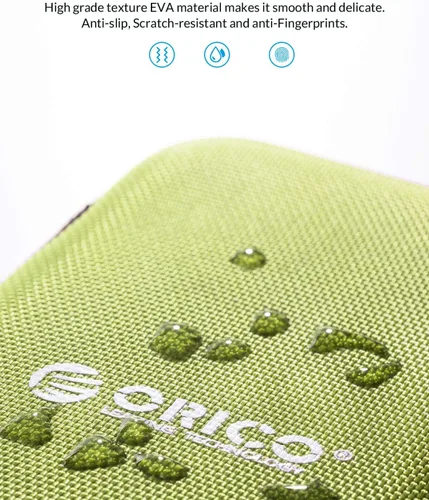 Miniatura 5 de ORICO Estuche para disco duro de 2.5 pulgadas, bolsa de transporte de almacenamiento de unidad externa, impermeable, a prueba de golpes