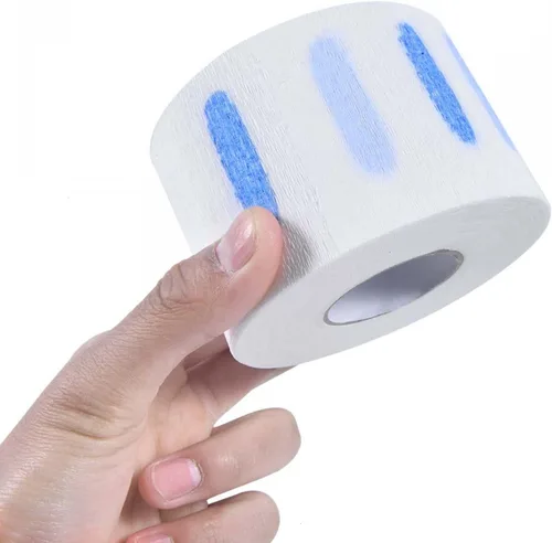 Miniatura 8 de SenseYo 5 rollos de tiras de papel de peluquería desechables de tejido, banda elástica para el cuello, suministros de peluquería, herramienta