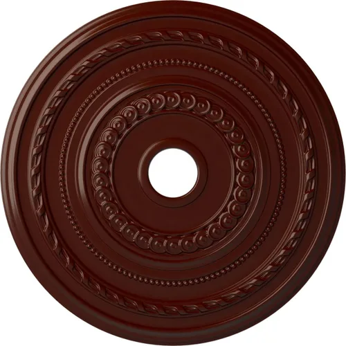 Miniatura 25 de Ekena Millwork CM25COFCS Cole Medallón de Techo, 25 3/8"OD x 3 3/8"ID x 1 3/8"P, pintado a mano Flash Cobre