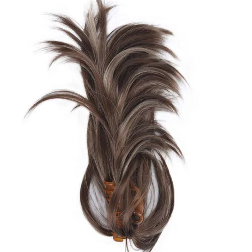 Miniatura 3 de Aimole Peluca de cabello sintético con clip y clip ajustable, extensiones cortas de cabello sintético (12TT26)