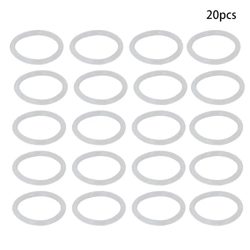 Miniatura 3 de Othmro 20 anillos de sellado de silicona plana blanca, 1.024 x 1.260 x 0.118 in (IDxODxTHK), junta tórica redonda para grifo, cabezal de ducha