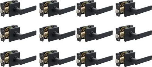 Miniatura 10 de Amazon Basics - Manilla contemporánea de puerta, modelo Stamford, privacidad - Negro mate, paquete de 1