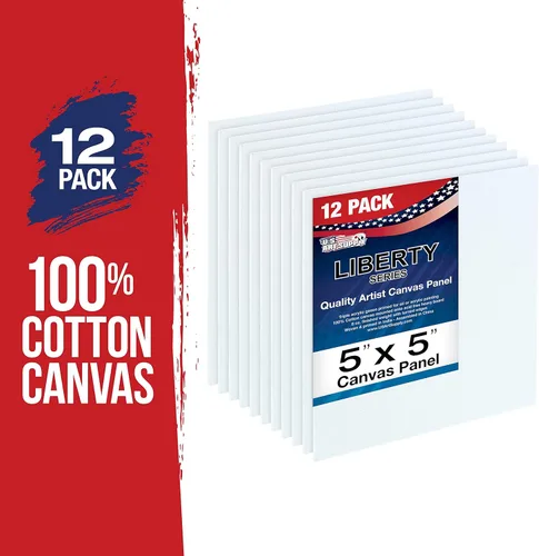 Miniatura 2 de US Art Supply - Tableros de lona de 4.0 x 4.0 pulgadas, libre de ácidos, 12 unidades (1 caja completa de 12 paneles de lona individuales)