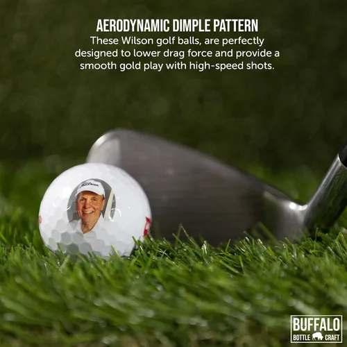 Miniatura 3 de Wilson Fifty Fifty Pelotas de golf personalizadas, manga de 3, añade tu foto o logotipo, diseños personalizados para hombres y mujeres, regalos