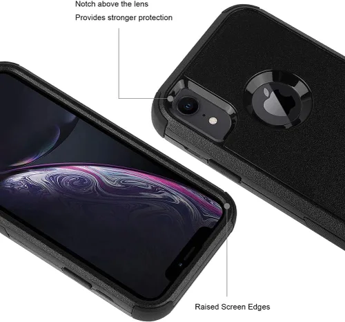 Miniatura 3 de Co-Goldguard Funda para iPhone XR, [3 capas] [a prueba de golpes] [a prueba de caídas] para iPhone XR, funda de protección resistente para iPhone