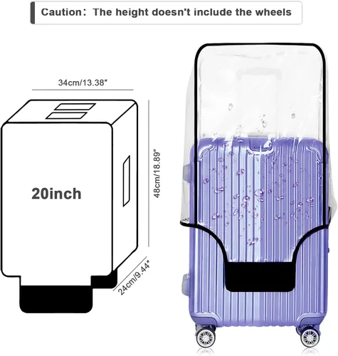 Miniatura 2 de GigabitBest Funda de equipaje gruesa Marco negro grueso 20inch Viaje